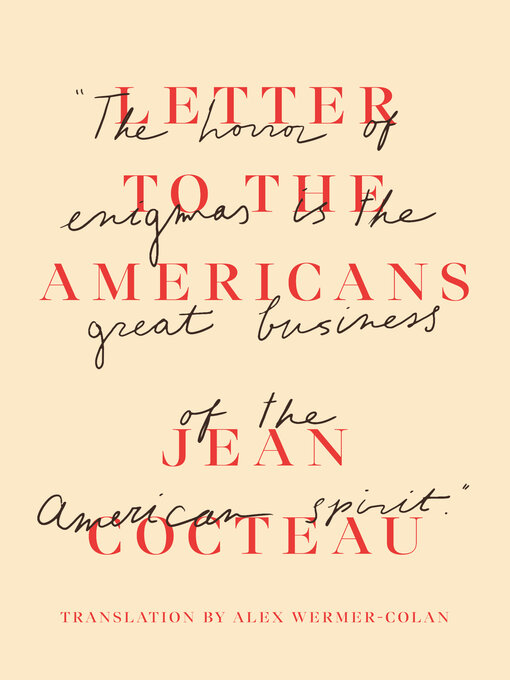 Title details for Letter to the Americans by Jean Cocteau - Available